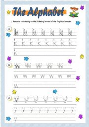 English Worksheet: The Alphabet - part 1