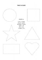 English Worksheet: THE SHAPES