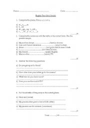 English worksheet: Test