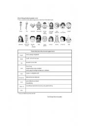 English Worksheet: Physical Apperance