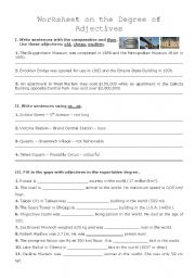 English Worksheet: Degree of Adjectives