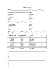English Worksheet: there is/are