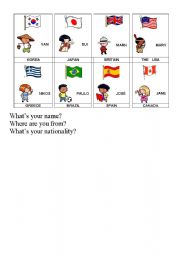 English Worksheet: Nationalities_oral practice