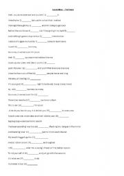 English worksheet: Song: Im yours