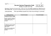 English Worksheet: Building a Better Community- Socratic Seminar for All Summer in a Day
