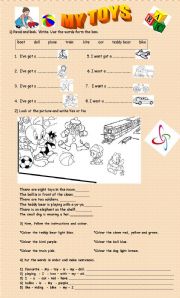 English Worksheet: MY TOYS