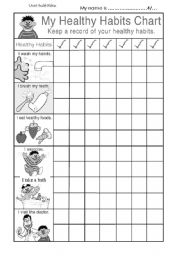 My Healthy Habits Chart