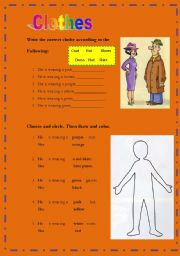 English worksheet: Cloth