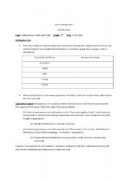 English worksheet: Skittle Chart