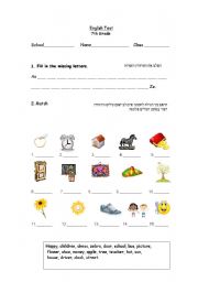 English worksheet: english mapping test