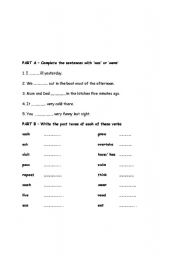 English worksheet: past tense