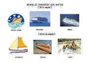 English worksheet: THE MEANS OF TRANSPORT (ON WATER -B-)