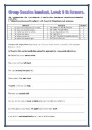 English Worksheet: Compound adjectives + adverbs of proportion