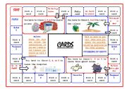 English Worksheet: Gameboard + 45 question cards