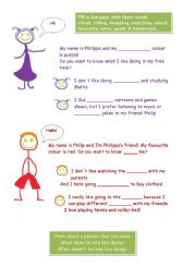 English worksheet: LIKES & DISLIKES