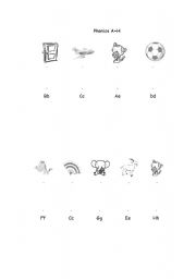 English worksheet: phonics A~H