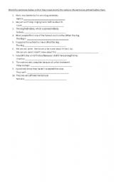 English Worksheet: FCE - Sentence Transformation