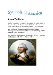 English Worksheet: Symbols of America