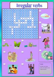 English Worksheet: Irregular Verbs Crosswords