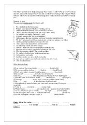 English worksheet: Adjective after verb