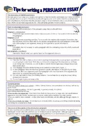 English Worksheet: How to write a persuasive essay