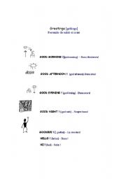 English Worksheet: greetings