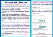 English Worksheet: Acne in Teens : Reading text