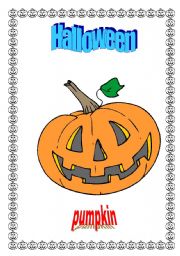 English Worksheet: Halloween vocabulary flashcards part 1