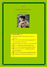 English Worksheet: Harry Potters Biography