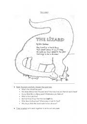 English worksheet: The lizard