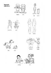 English Worksheet: Opposite adjectives