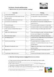 English Worksheet: Proverbs