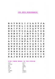 English Worksheet: ANIMALS WORDSEARCH