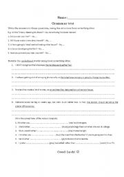 English Worksheet: Causative