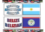 English Worksheet: Countries and Nationalities memory game PART 1- B/W version included FULLY EDITABLE** (52 CARDS )