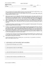 English Worksheet:  Are we safe?(bullying)