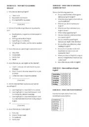 English Worksheet: Speaking_English studying reflection