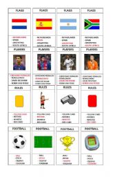 English Worksheet: Happy Families - Fifa World Cup