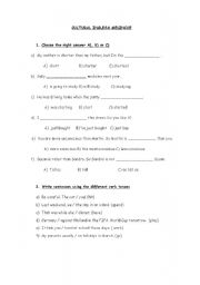 English worksheet: mixed tenses