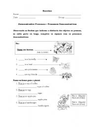 English worksheet: Demonstrative Pronouns