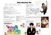 English Worksheet: Introducing me Nick Jonas