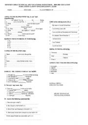 English worksheet: worksheet