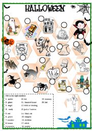 English Worksheet: Halloween exercise