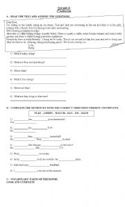 English Worksheet: Present continuous