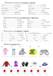 English Worksheet: have got has got