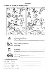 English Worksheet: Present Continuous