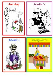 English Worksheet: shopping flashcards