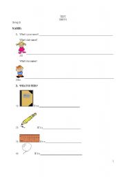 English Worksheet: test 
