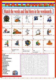 English Worksheet: Halloween