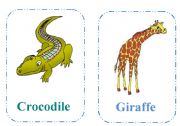 English Worksheet: WILD ANIMALS FLASHCARDS